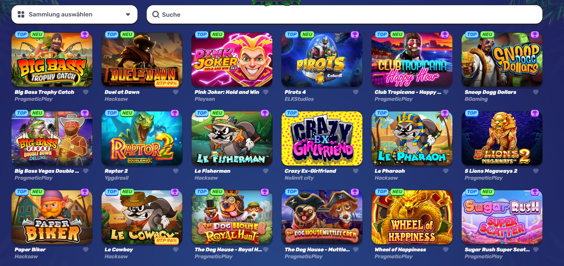 Gamblezen Casino Spiele